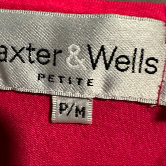 Baxter & Wells Striped Cropped T Shirt Size Petite Medium - Picture 5 of 6